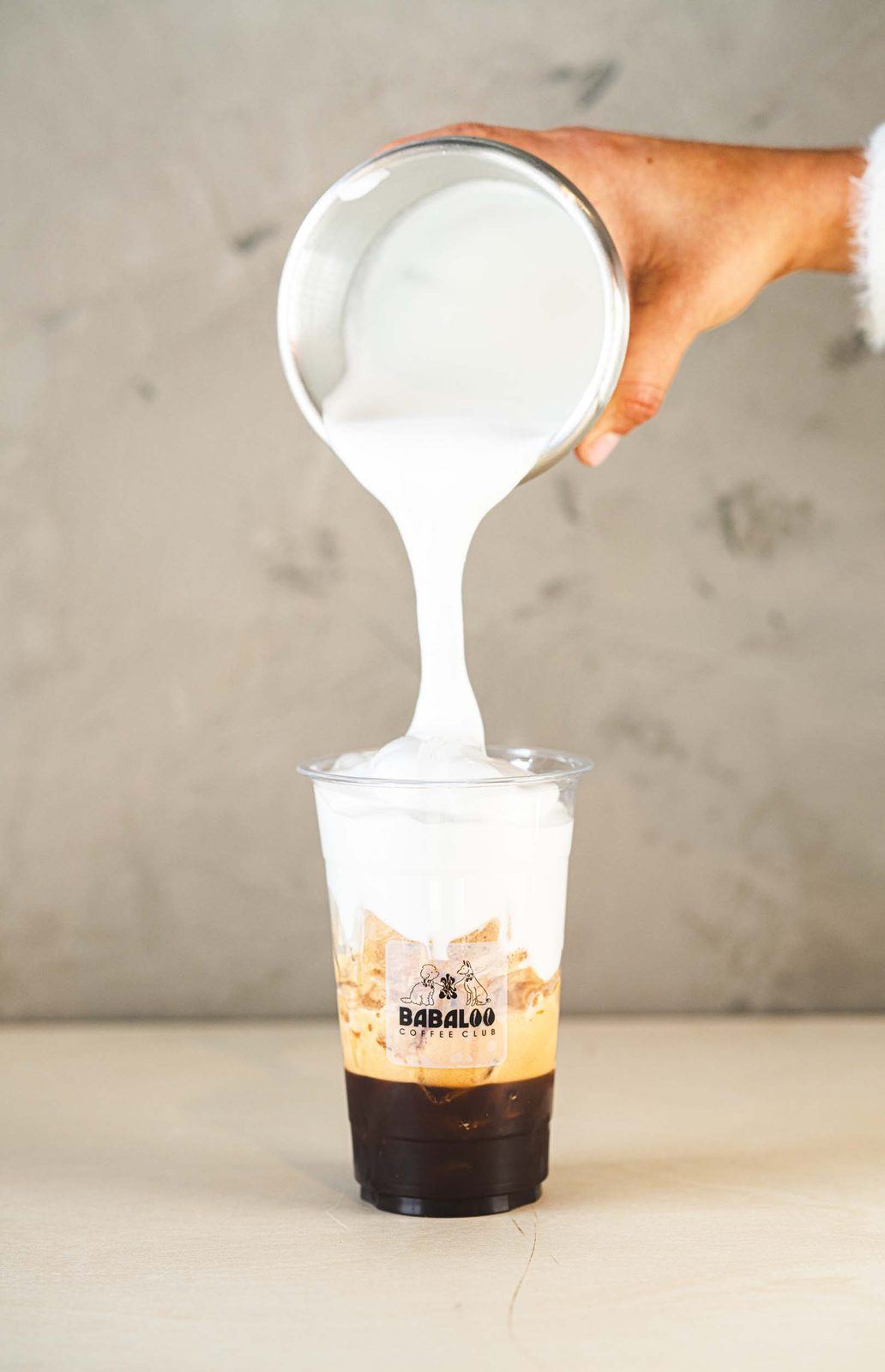 Coffee poured into a Babaloo cup
